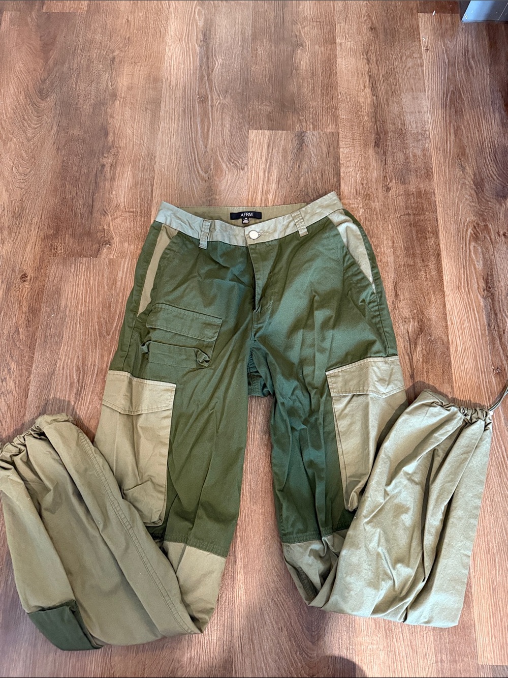 AFRM Women’s Rollins Patchwork Denim Cargo Pant